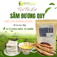 Trà Sâm Đương Quy mix 16 vị hỗ trợ điều trị Xương Khớp 90g (30 túi lọc x 3g) - Trà Túi Lọc Hồng Lan  0