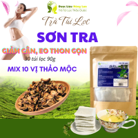Trà Túi Lọc Táo Mèo (Sơn Tra) mix 10 vị giảm cân 90g (30 gói x 3g) - Dược Liệu Hồng Lan 0
