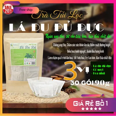 Trà Túi Lọc Lá Đu Đủ Đực 90g (30 gói x 3g) Trà Hồng Lan