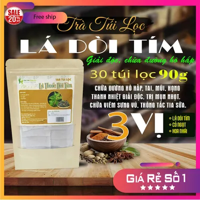Trà Túi Lọc Cây Dòi (Bọ Mắm) 90g (30 túi lọc x 3g) - Dược Liệu Hồng Lan