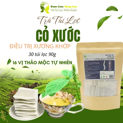 Trà Cỏ Xước mix 16 vị hỗ trợ điều trị Xương Khớp 90g (30 túi lọc x 3g) - Trà Túi Lọc Hồng Lan