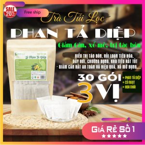 Trà Túi Lọc Xổ Mỡ Giảm Cân Trị Táo Bón Lá Phan Tả Diệp 90g (30 gói x 3g) Dược Liệu Hồng Lan