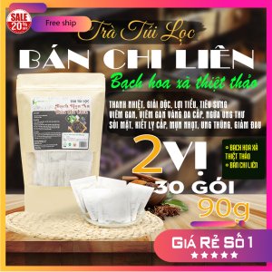 Trà Túi Lọc Bạch Hoa Xà Bán Chi Liên bịch zip 90g (30 góix3g) | Dược Liệu Hồng Lan