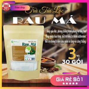 Trà Túi Lọc Rau Má Bịch 90g (30 túi lọc x 3g) - Dược Liệu Hồng Lan
