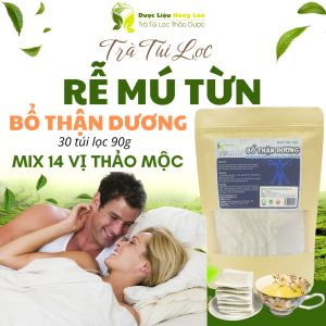 Trà Rễ Mú Từn mix 14 vị giúp bổ thận tráng dương 90g (30 túi lọc x 3g) - Dược Liệu Hồng Lan