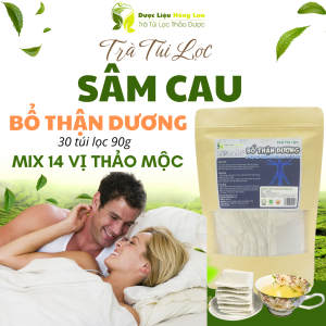 Trà Sâm Cau Đen mix 14 vị giúp bổ thận tráng dương 90g (30 túi lọc x 3g) - Dược Liệu Hồng Lan