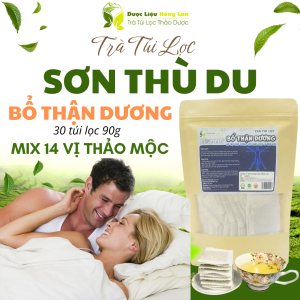 Trà Sơn Thù Du mix 14 vị giúp bổ thận tráng dương 90g (30 túi lọc x 3g) - Dược Liệu Hồng Lan