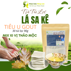 Trà Lá Sake tiêu U Gout (Gút) mix 10 vị 90g (30 túi lọc x 3g) - Dược Liệu Hồng Lan