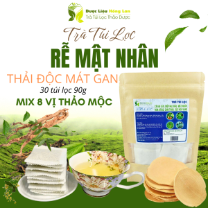 Trà Rễ Mật Nhân mix 8 vị Thải Độc Mát Gan 90g - Dược Liệu Hồng Lan