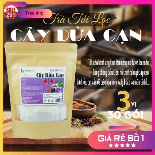 Trà Túi Lọc Cây Dừa Cạn 90g (30 túi lọc x 3g) Hồng Lan