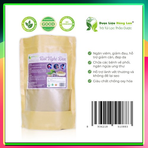 Bột Thảo Dược Củ Nghệ Đen Nguyên Chất Gói 100g - Dược Liệu Hồng Lan