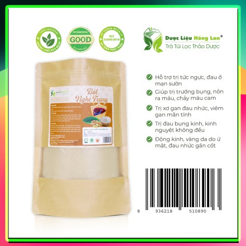 Bột Thảo Dược Củ Nghệ Trắng Nguyên Chất Gói 100g - Dược Liệu Hồng Lan