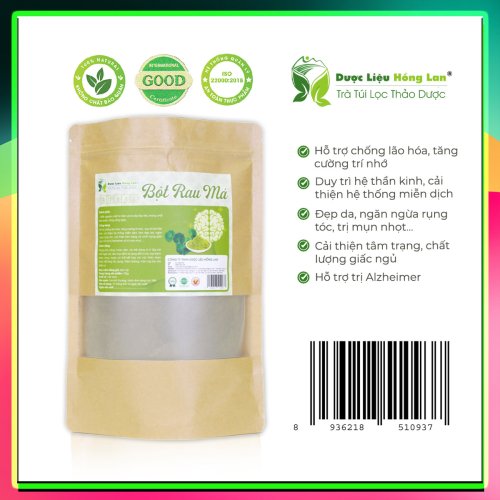 Bột Thảo Dược Cây Rau Má Nguyên Chất Gói 100g - Dược Liệu Hồng Lan