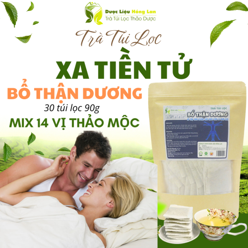 Trà Xa Tiền Tử mix 14 vị giúp bổ thận tráng dương 90g (30 túi lọc x 3g) - Dược Liệu Hồng Lan