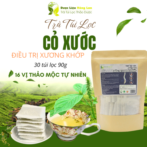 Trà Cỏ Xước mix 16 vị hỗ trợ điều trị Xương Khớp 90g (30 túi lọc x 3g) - Trà Túi Lọc Hồng Lan