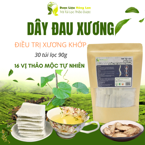 Trà Dây Đau Xương mix 16 vị hỗ trợ điều trị Xương Khớp 90g (30 túi lọc x 3g) - Trà Túi Lọc Hồng Lan
