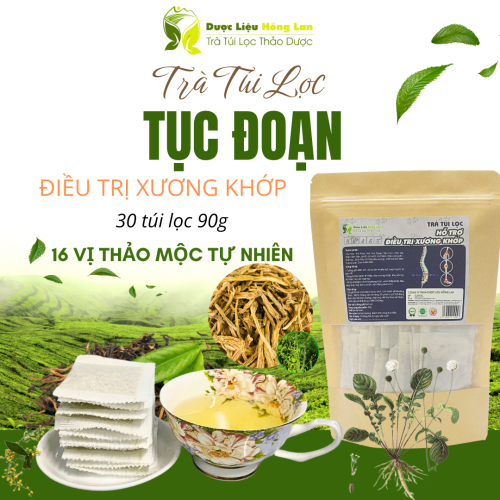 Trà Tục Đoạn mix 16 vị hỗ trợ điều trị Xương Khớp 90g (30 túi lọc x 3g) - Trà Túi Lọc Hồng Lan 