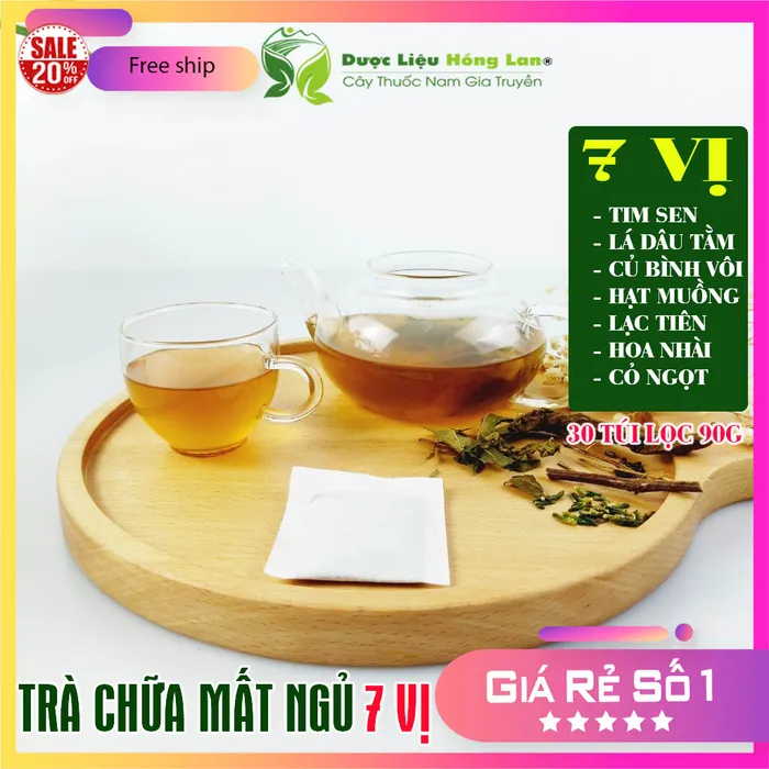 Trà Túi Lọc Hỗ Trợ Điều Trị Mất Ngủ giúp An Thần Ngủ Ngon 90g (30 gói x 3g) Dược Liệu Hồng Lan 3