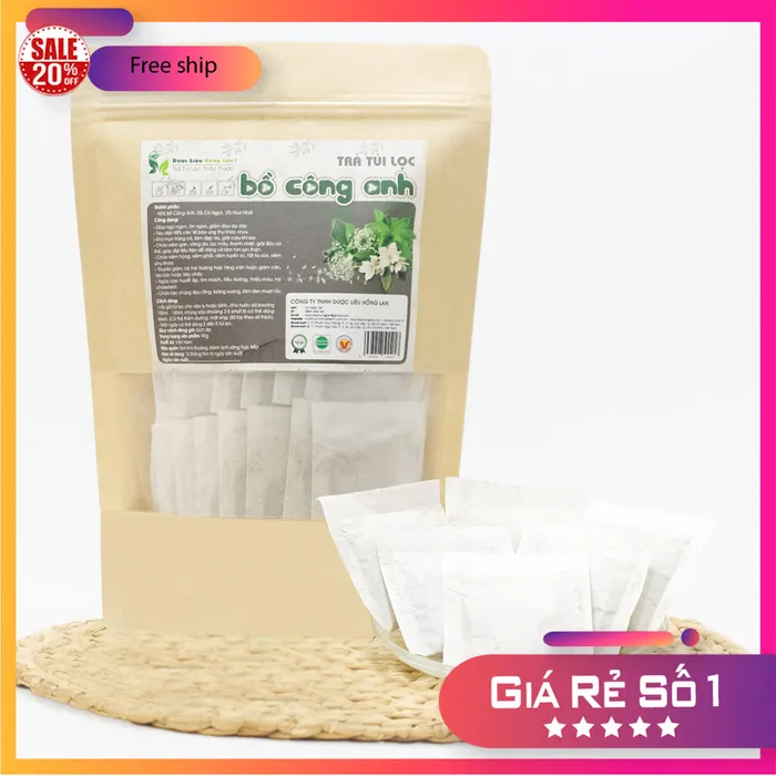 Trà Túi Lọc Cây Bồ Công Anh 90g (30 gói x 3g) Dược Liệu Hồng Lan 1