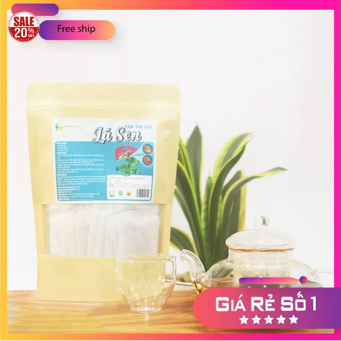 Trà Túi Lọc detox giảm cân Lá Sen 90g (30 gói x 3g) | Dược Liệu Hồng Lan 4