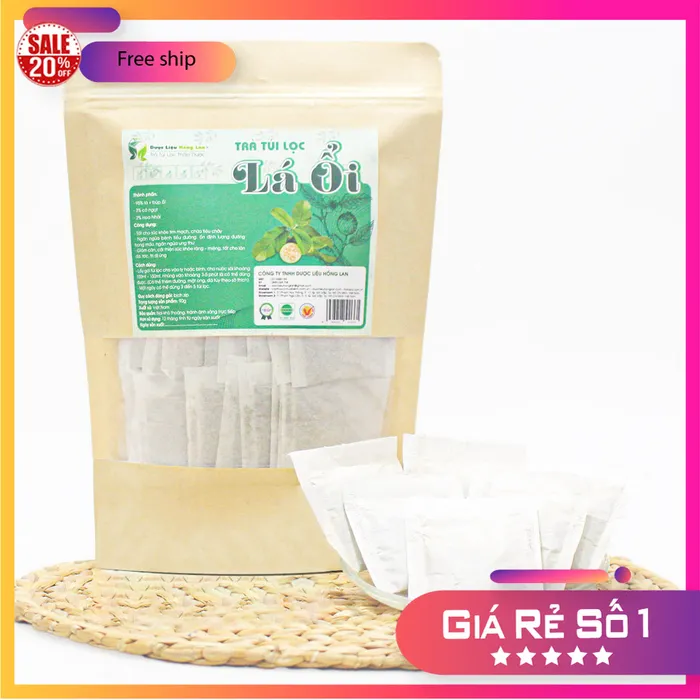 Trà Túi Lọc detox giảm cân Lá Ổi 90g (30 gói x 3g) Dược Liệu Hồng Lan 4