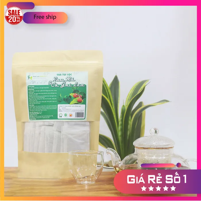 Trà Túi Lọc Cây Rau Má & Cà Gai Leo 90g (30 gói x 3g) Dược Liệu Hồng Lan 2