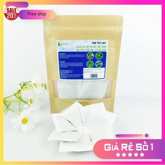 Trà Túi Lọc Giải Độc Thải Độc Mát Gan 90g (30 gói x 3g) | Dược Liệu Hồng Lan 8