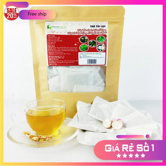 Trà Túi Lọc Hỗ Trợ Điều Trị Bệnh Tiểu Đường 90g (30 gói x 3g) | Dược Liệu Hồng Lan 2