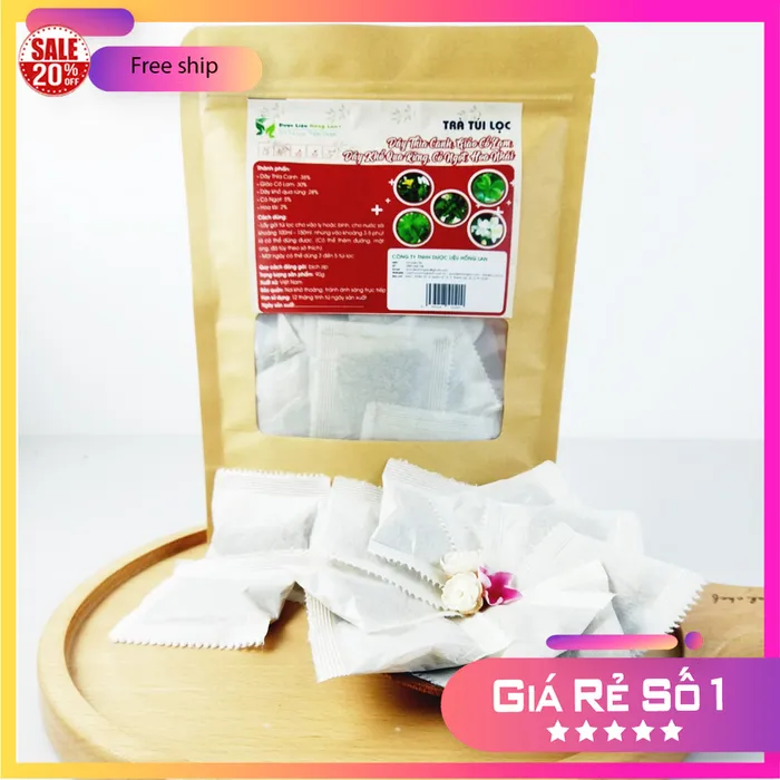 Trà Túi Lọc Hỗ Trợ Điều Trị Bệnh Tiểu Đường 90g (30 gói x 3g) | Dược Liệu Hồng Lan 1