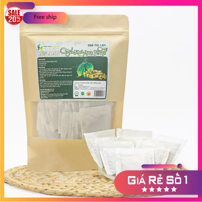 Trà Túi Lọc Trái Ổ Khổ Qua (Mướp Đắng) Rừng 90g (30 gói x 3g) | Dược Liệu Hồng Lan 4