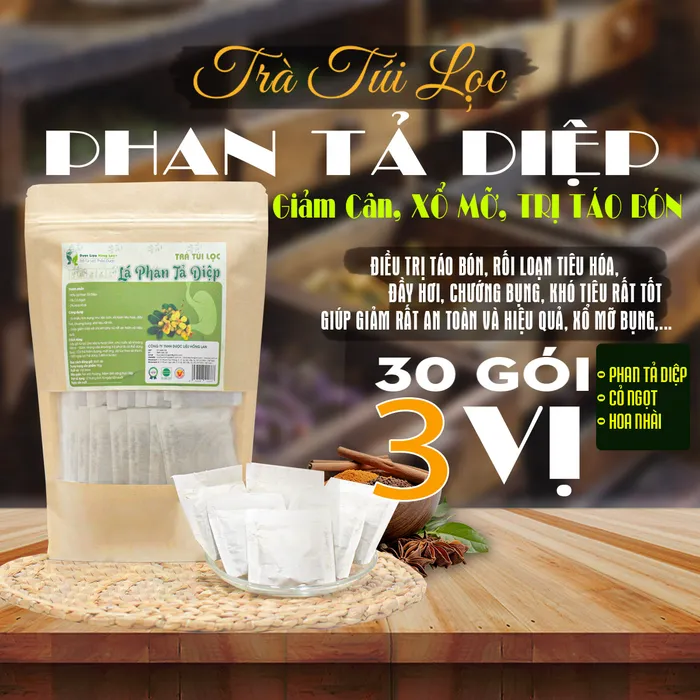 Trà Túi Lọc Cây Phan Tả Diệp 90g (30 gói x 3g) Dược Liệu Hồng Lan