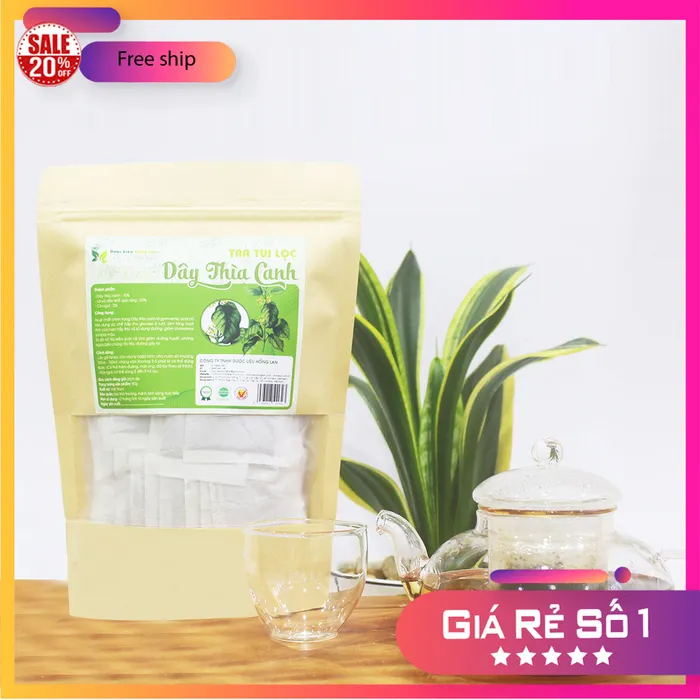 Trà Túi Lọc Cây Dây Thìa Canh gói 90g [giúp ổn định đường huyết,trà giúp Ngăn Ngừa Biến Chứng Tiểu Đường,trà giúp hạ đường huyết] 3