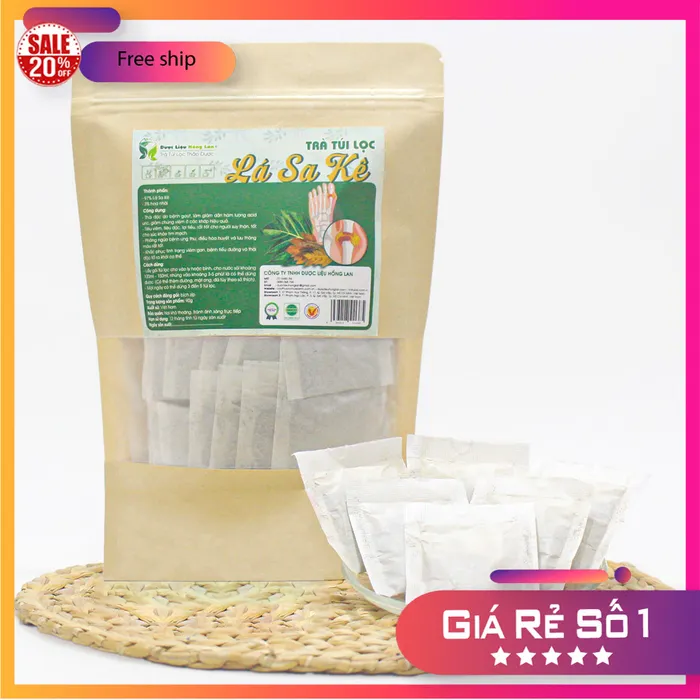 Trà Túi Lọc Lá Sa Kê chữa gout 90g (30 gói x 3g) | Dược Liệu Hồng Lan 3