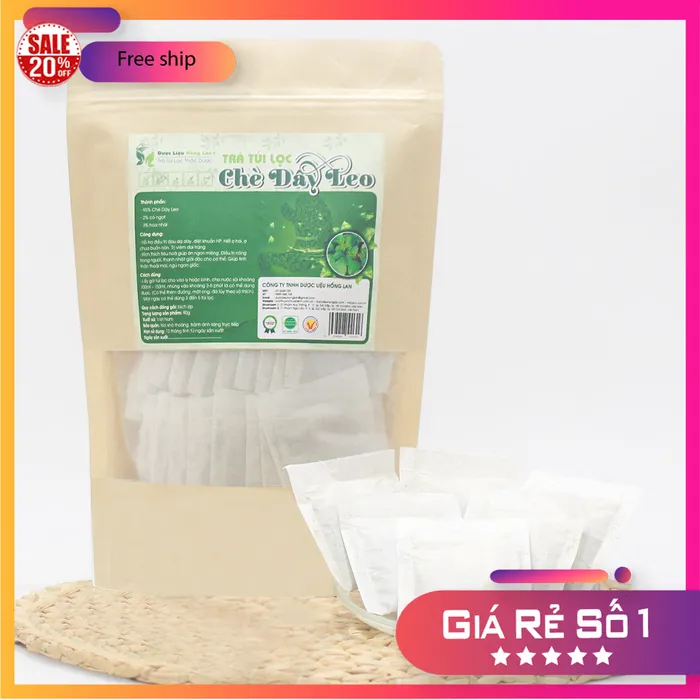 Trà Túi Lọc Chè Dây Leo gói 90g [trà trị viêm đại tràng,trà thanh nhiệt giải độc,trà Kích thích tiêu hoá giúp ăn ngon,trà Hỗ trợ điều trị bệnh đau dạ dày,trà Diệt khuẩn HP,] 2