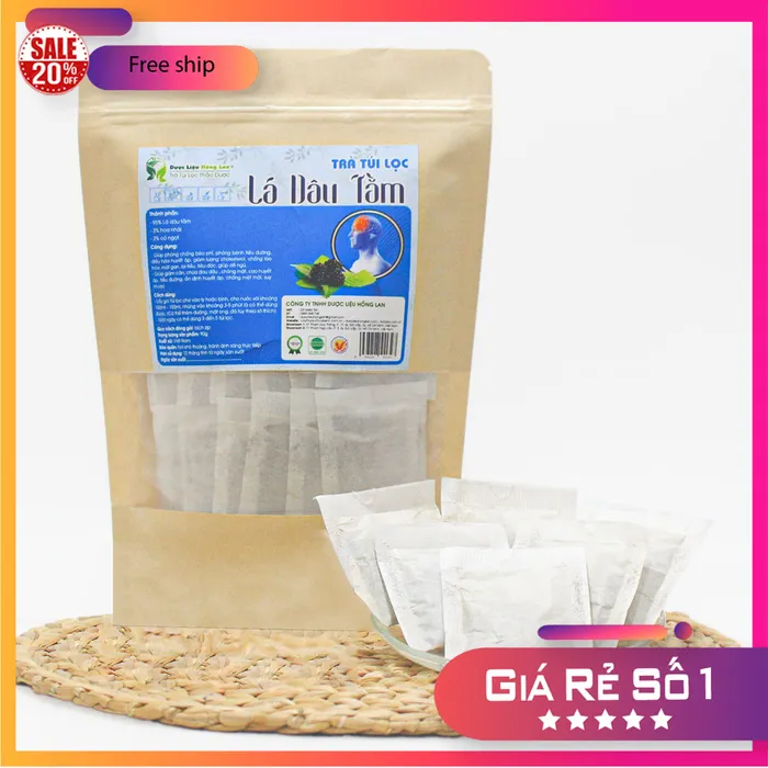 Trà Túi Lọc Lá Cây Dâu Tằm 90g (30 gói x 3g) | Dược Liệu Hồng Lan 2