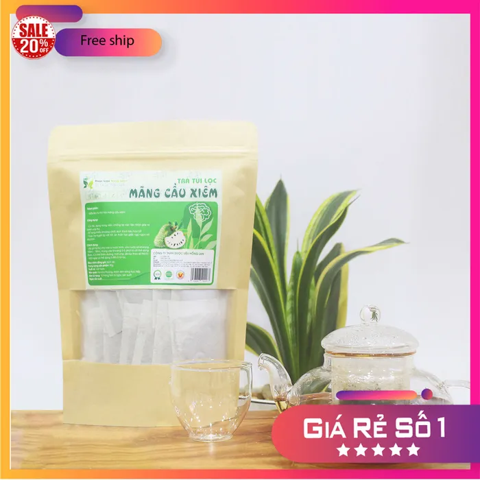Trà Túi Lọc Trái Mãng Cầu Xiêm 90g (30 gói x 3g) | Dược Liệu Hồng Lan 3