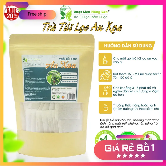 Trà Túi Lọc Cây An Xoa 90g (30 gói x 3g) Hồng Lan khắc tinh của bệnh gan 1