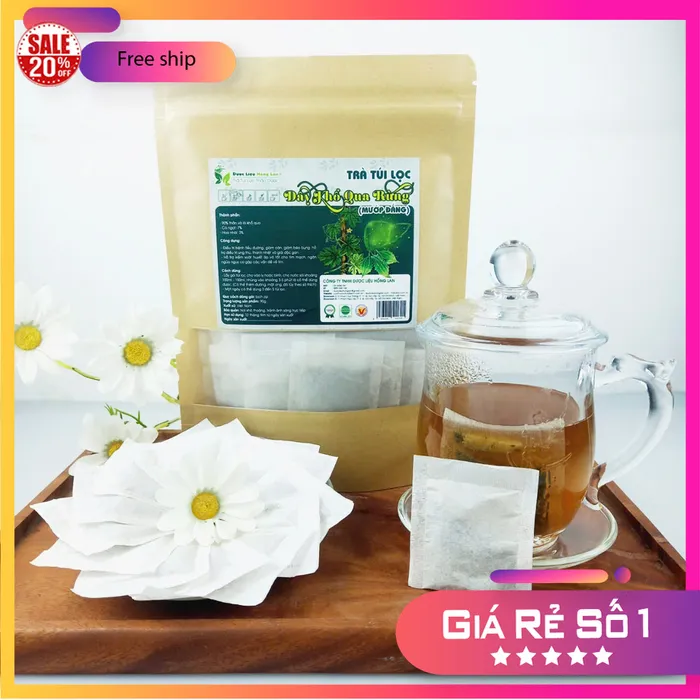 Trà Túi Lọc Dây Mướp Đắng (Khổ Qua) Rừng 90g (30 gói x 3g) Hồng Lan [Hỗ trợ điều trị bệnh tiểu đường, giảm cân, giảm béo bụng, hỗ trợ điều trị ung thư, thanh nhiệt và giải độc gan,] 1