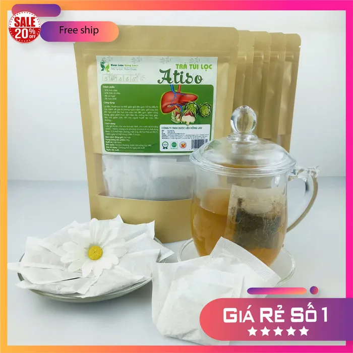 Trà Túi Lọc giải độc gan Atiso 90g (30 gói x 3g) - Dược Liệu Hồng Lan 5