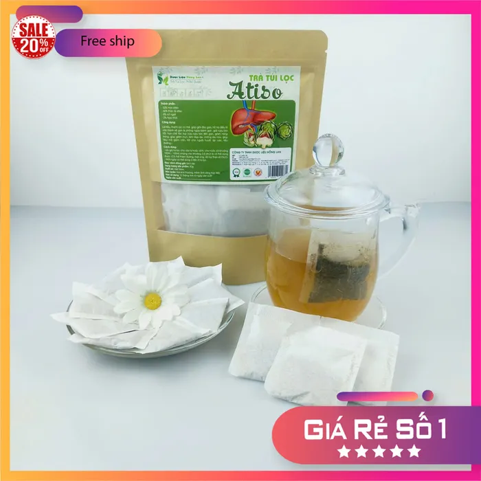 Trà Túi Lọc giải độc gan Atiso 90g (30 gói x 3g) - Dược Liệu Hồng Lan 4