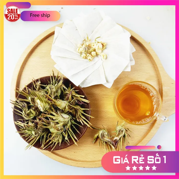 Trà Túi Lọc giải độc gan Atiso 90g (30 gói x 3g) - Dược Liệu Hồng Lan 1