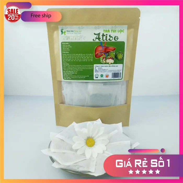 Trà Túi Lọc giải độc gan Atiso 90g (30 gói x 3g) - Dược Liệu Hồng Lan 7