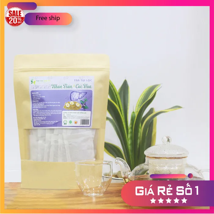 Trà Túi Lọc Nhân Trần - Cam Thảo - Hoa Cúc Vàng 90g (30 gói x 3g) Hồng Lan 4
