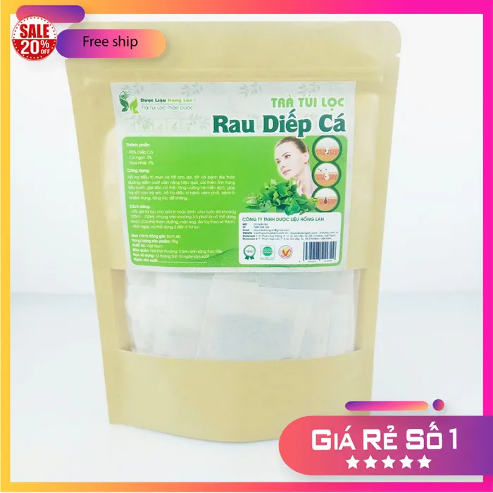 Trà Túi Lọc Cây Rau Diếp Cá 90g (30 gói x 3g) Dược Liệu Hồng Lan 5