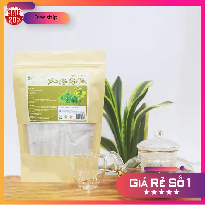 Trà Túi Lọc Cây Thanh Hao Hoa Vàng 90g (30 gói x 3g) | Dược Liệu Hồng Lan 3