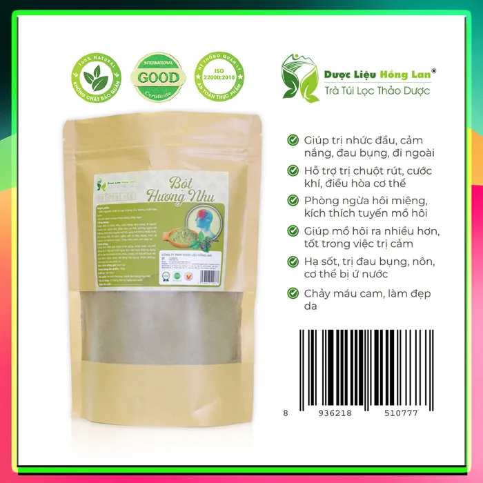 Bột Cây Hương Nhu Nguyên Chất Gói 100g - Dược Liệu Hồng Lan