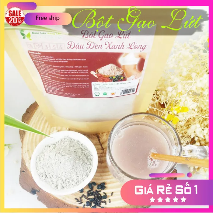Bột Gạo Lứt & Đậu Đen Zanh Lòng Nguyên Chất Gói 100g - Dược Liệu Hông Lan 4