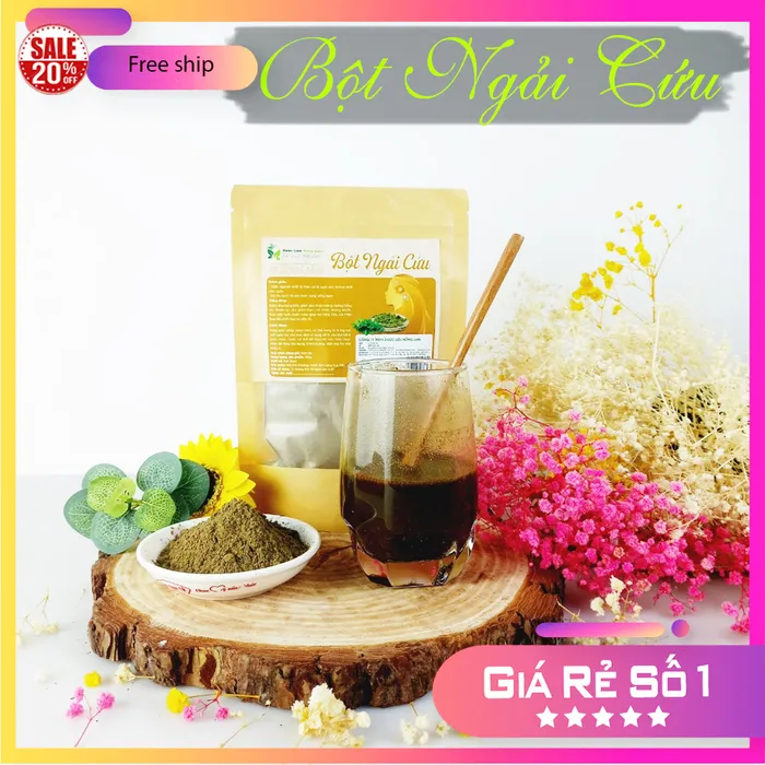 Bột Thảo Dược Cây Ngải Cứu Nguyên Chất Gói 100g - Dược Liệu Hồng Lan 1