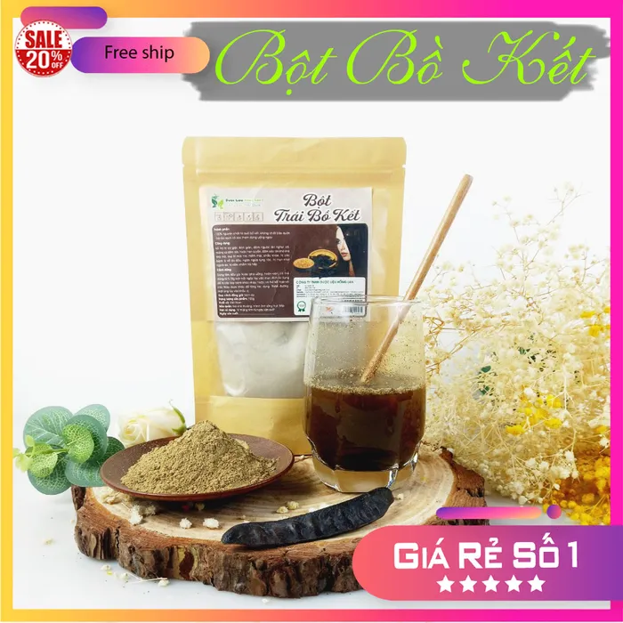 Bột Quả Bồ Kết Nguyên Chất Gói 100g - Dược Liệu Hồng Lan 1