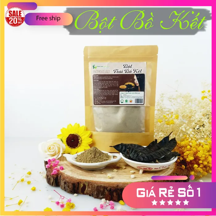 Bột Quả Bồ Kết Nguyên Chất Gói 100g - Dược Liệu Hồng Lan 8